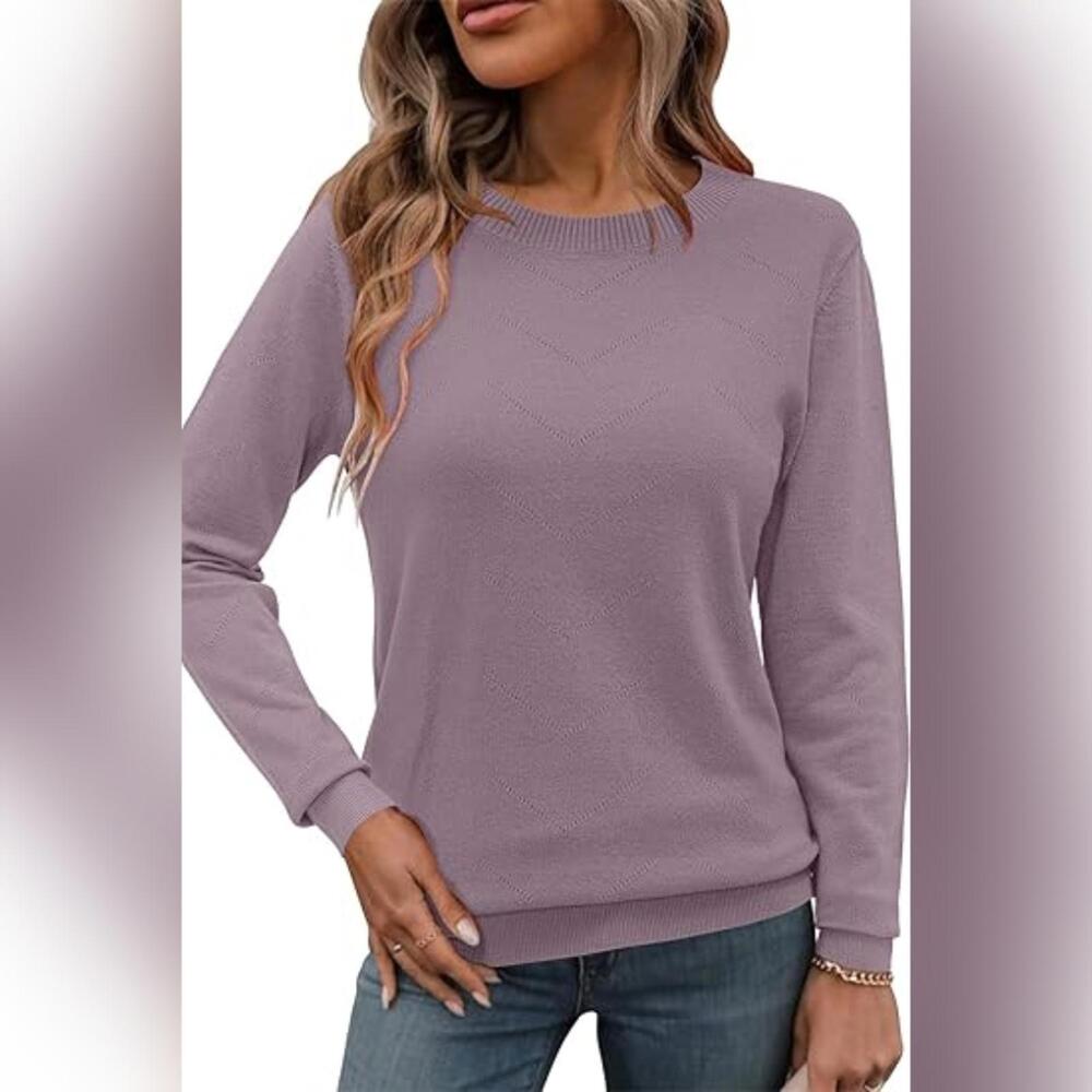 NWT Newshows Long Sleeve Pullover Crew Dressy Knit Sweater Shirt, XL